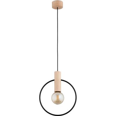 Suspension scandinave bois noir E27 15W Alfa Labo - Publicité Suspension scandinave bois noir E27 15W Alfa Labo - Publicité