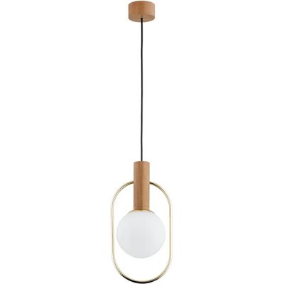 Suspension scandinave bois verre blanche E14 MODI Alfa - Publicité Suspension scandinave bois verre blanche E14 MODI Alfa - Publicité