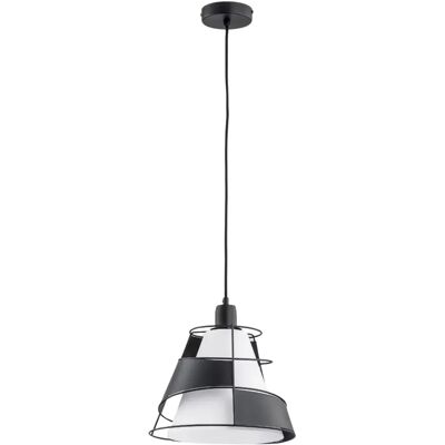Suspension Alfa Ondo noir/blanc E27 60W dimmable Ø28cm - Publicité Suspension Alfa Ondo noir/blanc E27 60W dimmable Ø28cm - Publicité