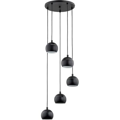 Suspension ronde design métal noire Ø40 5xE14 Alfa Plus - Publicité Suspension ronde design métal noire Ø40 5xE14 Alfa Plus - Publicité