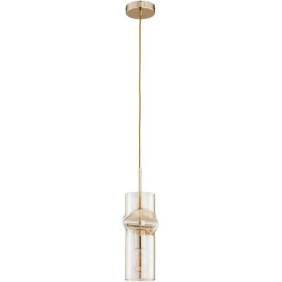 Suspension Alfa Kapris dorée verre E27 60W Ø13cm IP20 - Publicité Suspension Alfa Kapris dorée verre E27 60W Ø13cm IP20 - Publicité