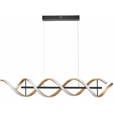 Suspension LED double Abrax 40W CCT noir-doré Reality - Publicité Suspension LED double Abrax 40W CCT noir-doré Reality - Publicité