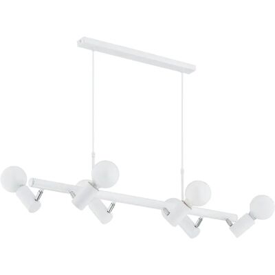 Suspension Stick moderne blanche ALDO Alfa 6xE27 15W - Publicité Suspension Stick moderne blanche ALDO Alfa 6xE27 15W - Publicité