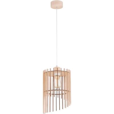 Suspension scandinave bois clair 1xE27 15W Solana Alfa - Publicité Suspension scandinave bois clair 1xE27 15W Solana Alfa - Publicité