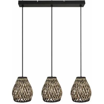 Reality Suspension bambou 3 lampes - Noir - Publicité Reality Suspension bambou 3 lampes - Noir - Publicité