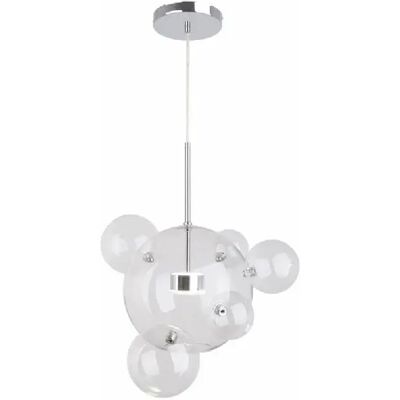 Reality suspension LED 5 globes - Argent - Publicité Reality suspension LED 5 globes - Argent - Publicité