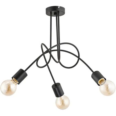 Plafonnier Alfa Tango métal noir 3x60W E27 IP20 23173 - Publicité Plafonnier Alfa Tango métal noir 3x60W E27 IP20 23173 - Publicité