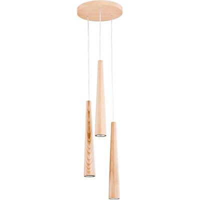 Suspension bois SEAL Alfa dimmable 3 tubes GU10 10W - Publicité Suspension bois SEAL Alfa dimmable 3 tubes GU10 10W - Publicité