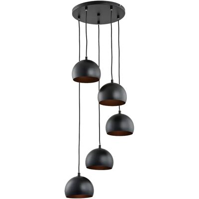 Suspension moderne noire intérieur or 5xE27 BABU Alfa - Publicité Suspension moderne noire intérieur or 5xE27 BABU Alfa - Publicité