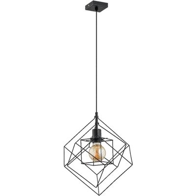 Alfa Suspension loft noire cubes filaires E27 15W Conti - Publicité Alfa Suspension loft noire cubes filaires E27 15W Conti - Publicité