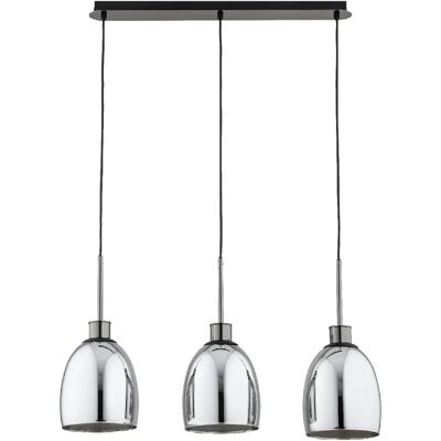 Suspension barre graphite/chrome 3xE27 Alfa DERSEL - Publicité Suspension barre graphite/chrome 3xE27 Alfa DERSEL - Publicité