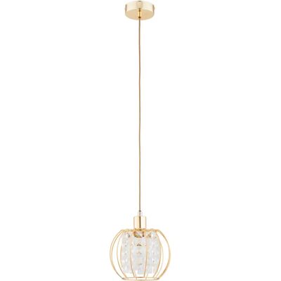 Suspension moderne laiton verre cristal E27 Ø20cm 15W Alfa - Publicité Suspension moderne laiton verre cristal E27 Ø20cm 15W Alfa - Publicité