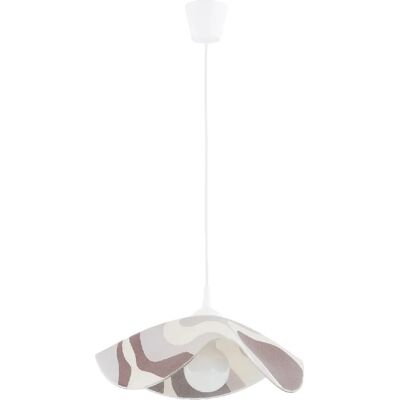 Suspension Tolka blanche ondulée en verre Ø48 E27 Alfa - Publicité Suspension Tolka blanche ondulée en verre Ø48 E27 Alfa - Publicité