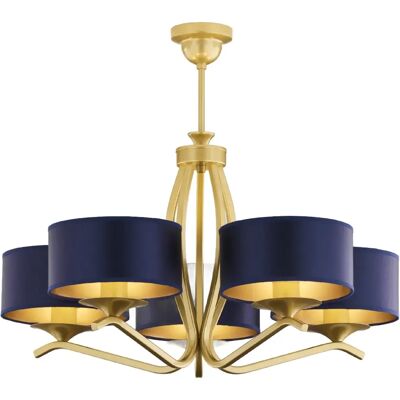 Jupiter Suspension classique 5 lampes - Or - Publicité Jupiter Suspension classique 5 lampes - Or - Publicité