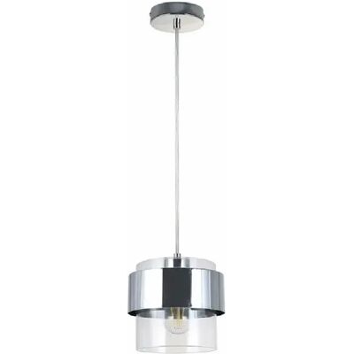 Suspension Quan chrome verre Ø18, 1xE27 40W Reality - Publicité Suspension Quan chrome verre Ø18, 1xE27 40W Reality - Publicité