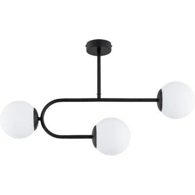 Suspension minimaliste noire 3 globes E14 Stellar Alfa - Publicité Suspension minimaliste noire 3 globes E14 Stellar Alfa - Publicité