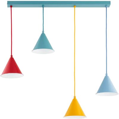 Suspension minimaliste multicolore 4xE27 GANNA Alfa - Publicité Suspension minimaliste multicolore 4xE27 GANNA Alfa - Publicité