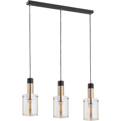 Suspension loft noire et or triple BELLA 3xE27 Alfa - Publicité Suspension loft noire et or triple BELLA 3xE27 Alfa - Publicité