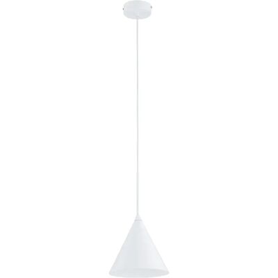 Suspension blanche cône design cuisine E27 FABO Alfa - Publicité Suspension blanche cône design cuisine E27 FABO Alfa - Publicité