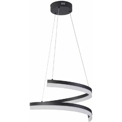 Suspension LED spiralée noire Monacor Reality 28W Ø40cm - Publicité Suspension LED spiralée noire Monacor Reality 28W Ø40cm - Publicité
