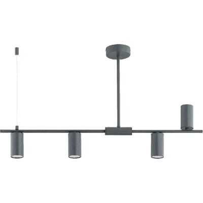 Suspension métal moderne grise 4 spots GU10 URANOS Alfa - Publicité Suspension métal moderne grise 4 spots GU10 URANOS Alfa - Publicité