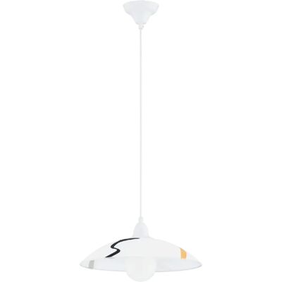 Alfa Suspension cuisine FLORES blanche motif Ø37cm 1xE27 - Publicité Alfa Suspension cuisine FLORES blanche motif Ø37cm 1xE27 - Publicité
