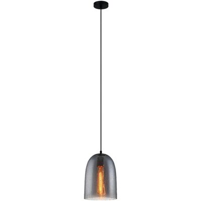 Suspension Italux Tabby moderne noire verre acier E27 - Publicité Suspension Italux Tabby moderne noire verre acier E27 - Publicité