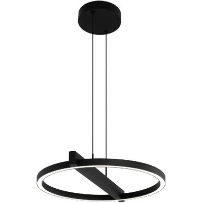 Suspension LED moderne noire anneau 24W Tivoli Kaja - Publicité Suspension LED moderne noire anneau 24W Tivoli Kaja - Publicité
