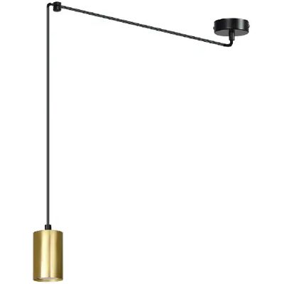 Suspension spot 1x Emibig Traker réglable noir/or GU10 - Publicité Suspension spot 1x Emibig Traker réglable noir/or GU10 - Publicité