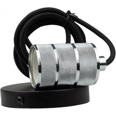 Ecolight Suspension tube industrielle - Argent - Publicité Ecolight Suspension tube industrielle - Argent - Publicité