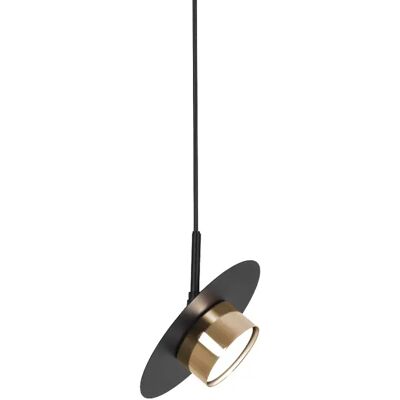 Suspension loft noire disque doré GX53 10W Burgas Kaja - Publicité Suspension loft noire disque doré GX53 10W Burgas Kaja - Publicité