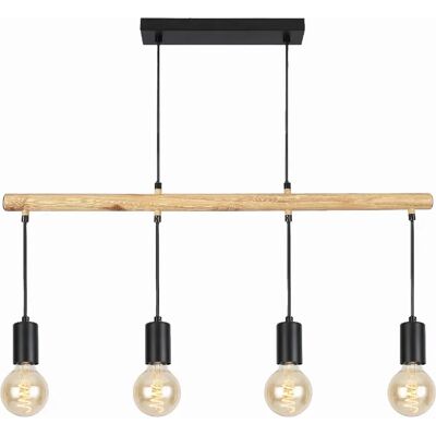 Candellux suspension Izzy - Noir et bois - Publicité Candellux suspension Izzy - Noir et bois - Publicité