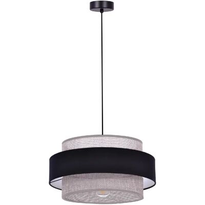 Suspension classique double abat-jour noir Ø40 Kaja - Publicité Suspension classique double abat-jour noir Ø40 Kaja - Publicité