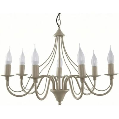 Pure lume lustre suspension 7 lampes - Taupe - Publicité Pure lume lustre suspension 7 lampes - Taupe - Publicité