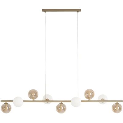 Suspension stick Lemo Kaja beige blanc ambre 9xG9 10W - Publicité Suspension stick Lemo Kaja beige blanc ambre 9xG9 10W - Publicité
