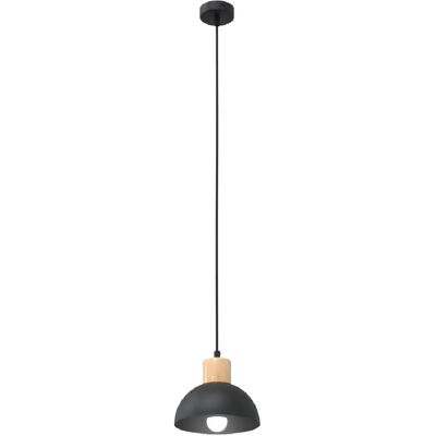 LichtED - SECO - Noir - Acier et Bois - Pendant Lamp - Publicité LichtED - SECO - Noir - Acier et Bois - Pendant Lamp - Publicité