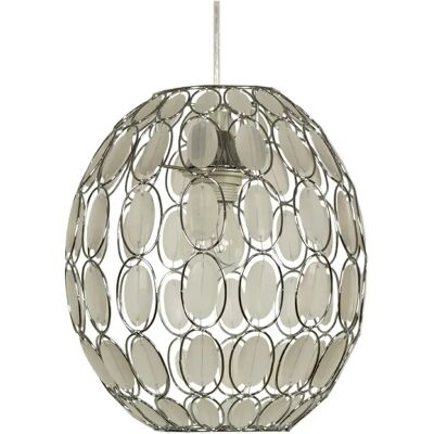 Suspension Candellux Selma Ø25 cristal blanc chromé E27 - Publicité Suspension Candellux Selma Ø25 cristal blanc chromé E27 - Publicité