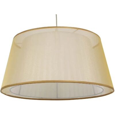 Suspension Candellux Charlie Ø45 double organza or/blanc 1xE27 - Publicité Suspension Candellux Charlie Ø45 double organza or/blanc 1xE27 - Publicité