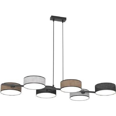 Emibig Suspension Drumz 6 lampes - Multicolore - Publicité Emibig Suspension Drumz 6 lampes - Multicolore - Publicité