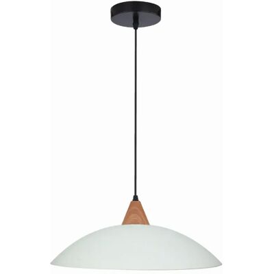 Suspension Candellux OTRIKS Ø40 verre blanc câble noir - Publicité Suspension Candellux OTRIKS Ø40 verre blanc câble noir - Publicité