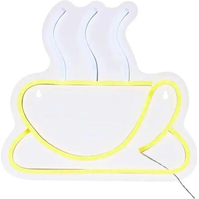 ATMOSPHERA Néon LED Mural Café 27cm Jaune - Publicité ATMOSPHERA Néon LED Mural Café 27cm Jaune - Publicité