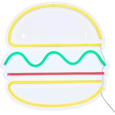 ATMOSPHERA Néon LED Mural Burger 30cm Multicolore - Publicité ATMOSPHERA Néon LED Mural Burger 30cm Multicolore - Publicité