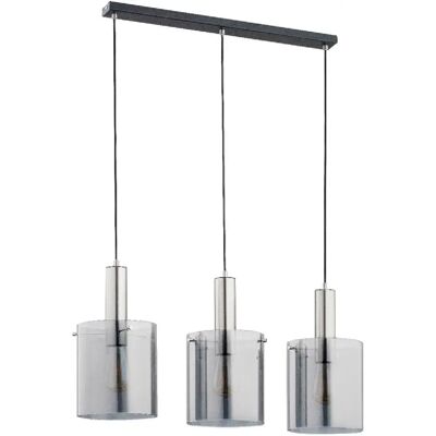 Suspension Calena Alfa 3 lumières E27 noir chrome métal - Publicité Suspension Calena Alfa 3 lumières E27 noir chrome métal - Publicité
