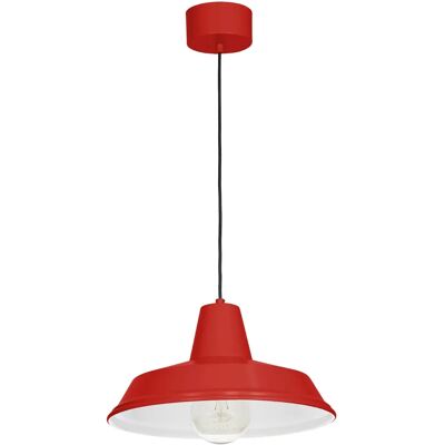 Luminex Lampe Suspendue - Réglable 30-100cm - E27 60W - Rouge - Publicité Luminex Lampe Suspendue - Réglable 30-100cm - E27 60W - Rouge - Publicité