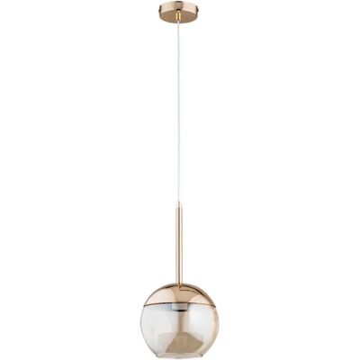Suspension Alfa Volda boule dorée verre E14 15cm IP20 - Publicité Suspension Alfa Volda boule dorée verre E14 15cm IP20 - Publicité