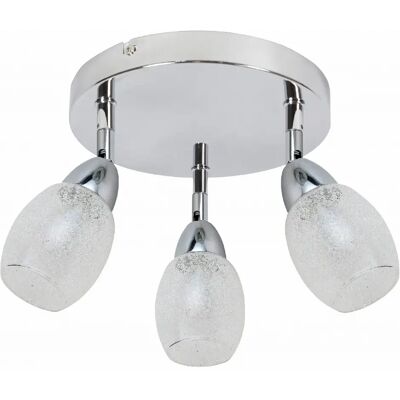 Candellux Plafonnier LED Rico 3 spots - Argent - Publicité Candellux Plafonnier LED Rico 3 spots - Argent - Publicité
