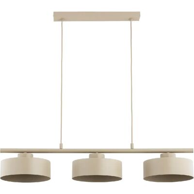 Suspension décorative stick beige SELIA 3xE27 15W Alfa - Publicité Suspension décorative stick beige SELIA 3xE27 15W Alfa - Publicité