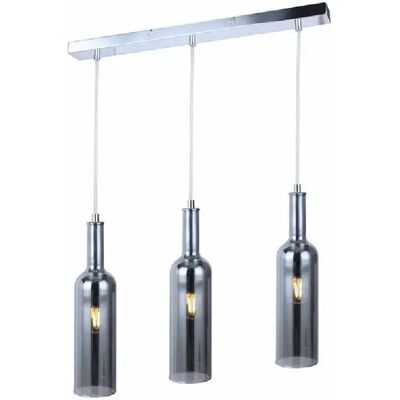Reality Suspension Bottle 3 lampes - Argent - Publicité Reality Suspension Bottle 3 lampes - Argent - Publicité