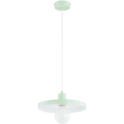 Suspension minimaliste vert pastel, assiette, 1xE27 15W LITO Alfa - Publicité Suspension minimaliste vert pastel, assiette, 1xE27 15W LITO Alfa - Publicité