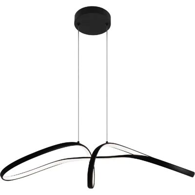 Suspension LED SNOW noire ruban design 40W 4800lm Kaja - Publicité Suspension LED SNOW noire ruban design 40W 4800lm Kaja - Publicité